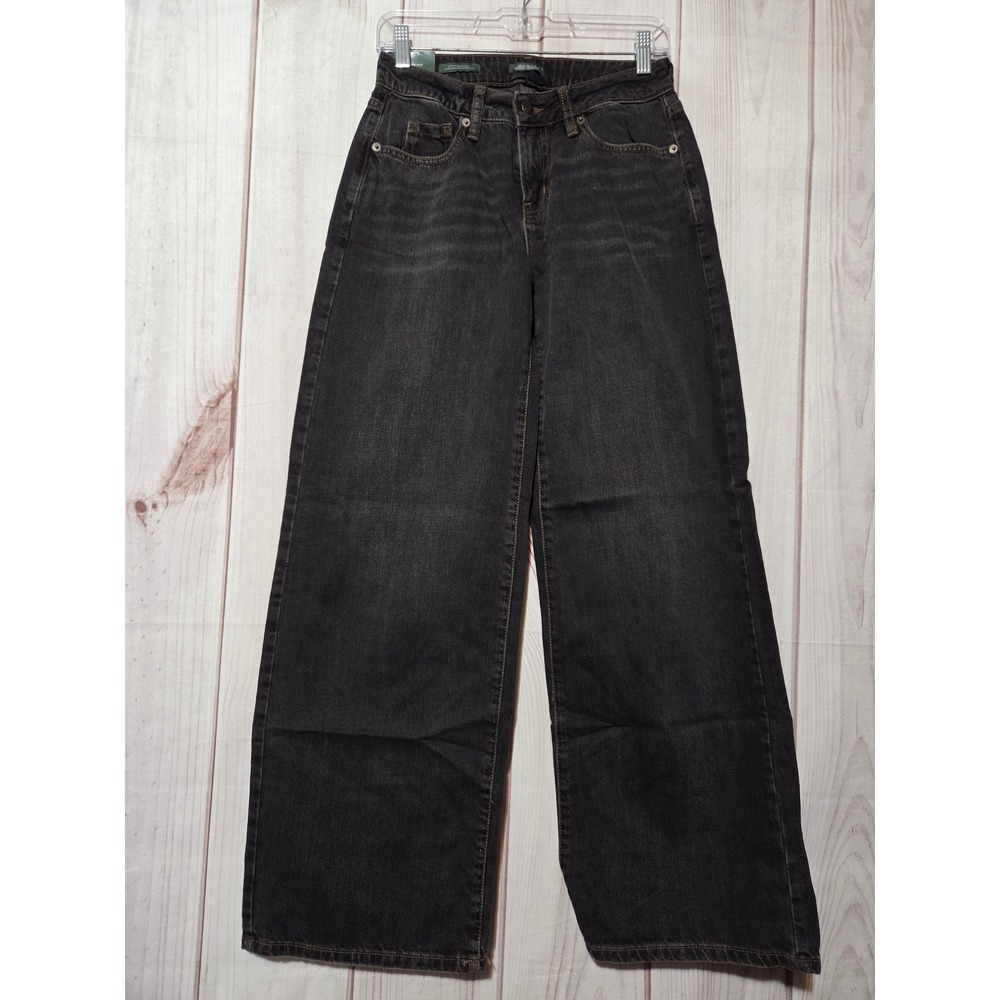 Wild Fable‎ Womens Low-Rise Baggy Jean Washed Black Rigid Denim Size 0 31 Inseam